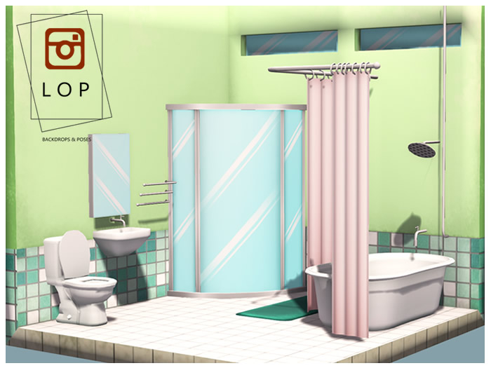 LOP Room Sections - Bathroom Backdrop