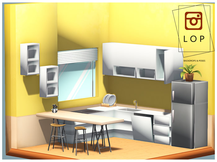 LOP Room Sections - Kitchen Backdrop