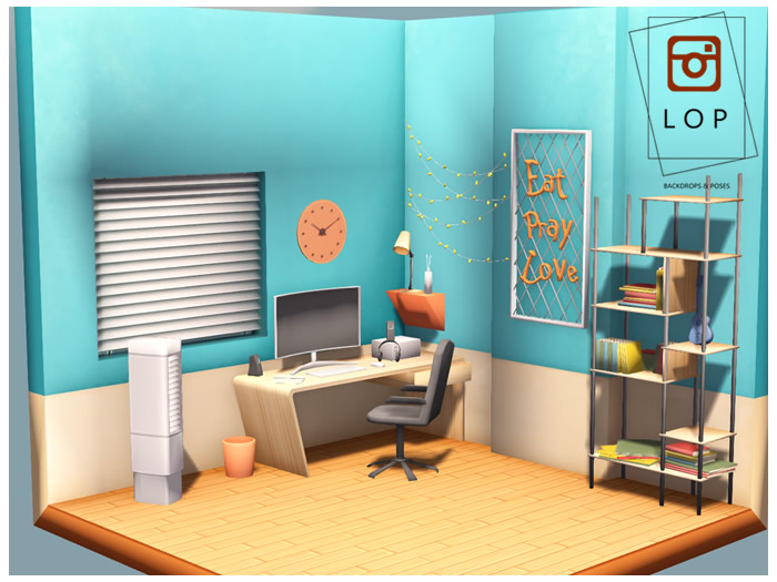 LOP Room Sections - Office Backdrop