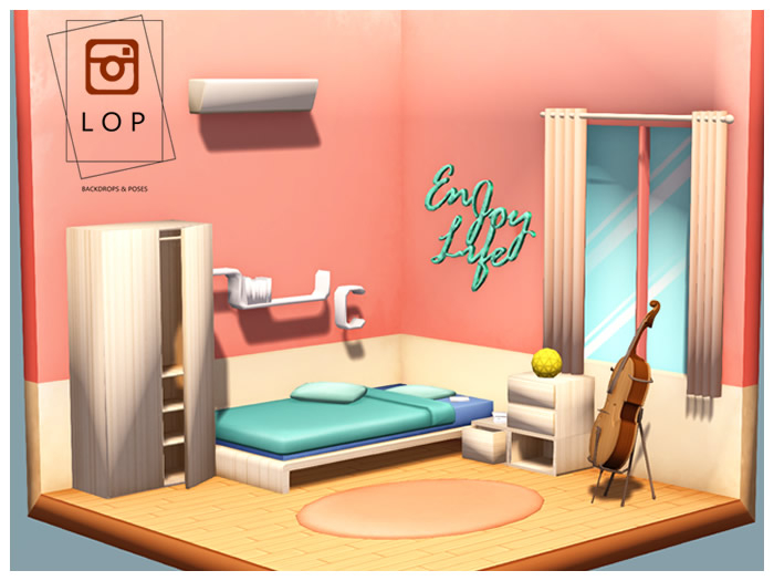 LOP Room Sections - Bedroom Backdrop