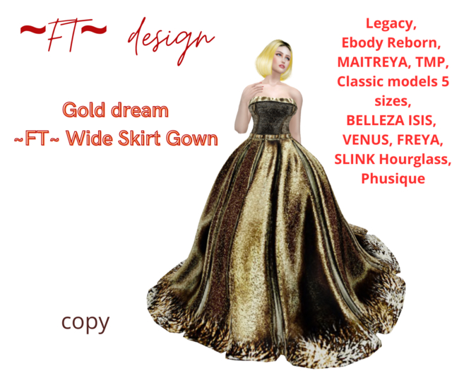 Gold dream ~FT~ Wide Skirt Gown 