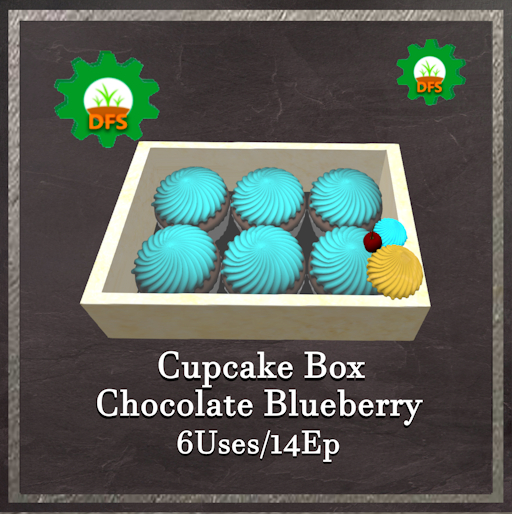 DFS Cupcake Box - Chocolate (Blueberry) Textur
