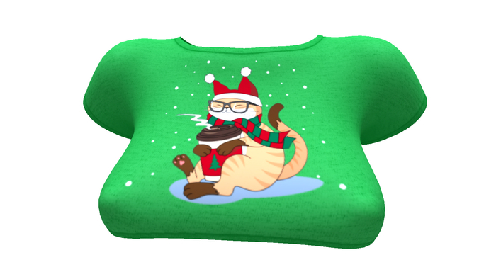 - NB - Xmas Kitty Koffee Tee Green
