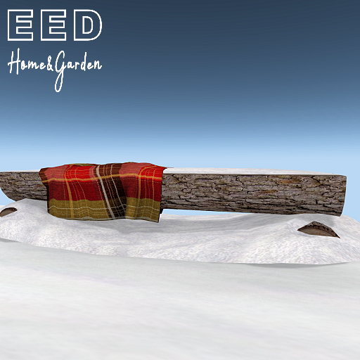EED's SNOWY LOG BENCH c