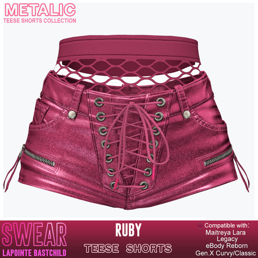 Shorts Metalic Teese RUBY