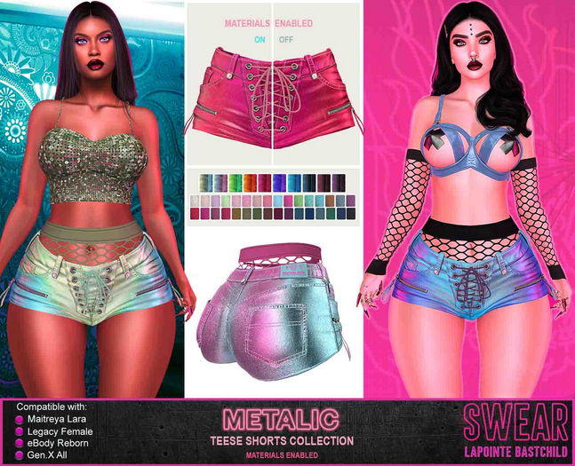 Shorts Metalic Teese 