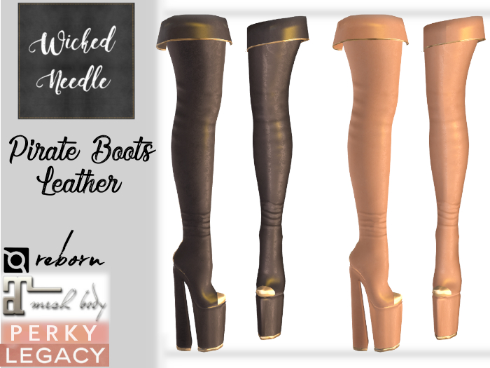 ~W-N~ Pirate Queen Boots Leather