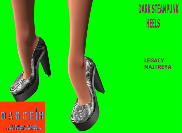Dark  Steampunk Heels Daggeth store unpacker