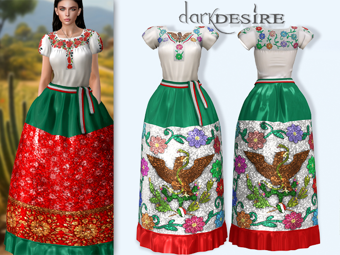 [[dD]] China Poblana Dress - 01 Vestido Poblano Mexico