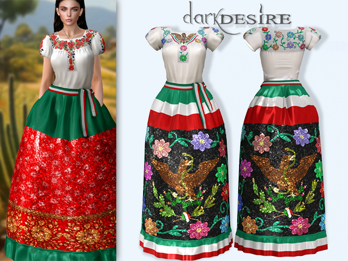 [[dD]] China Poblana Dress - 05 Vestido Poblano Mexico