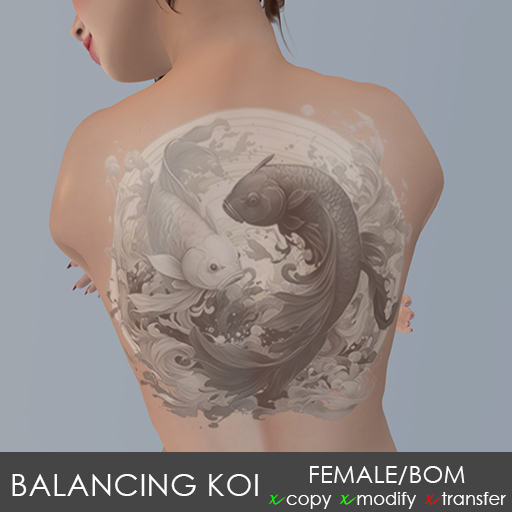 Embellish Balancing Koi Tattoo 