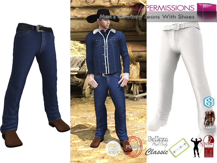 MI961806 Mado Cowboy Jeans With Shoes