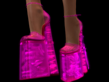 # Transparent Heels Glow Money Style # Pink