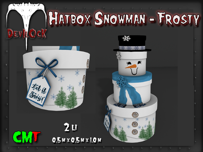 DEVILOCK - Hatbox Snowman - Frosty (ADD TO UNPACK)