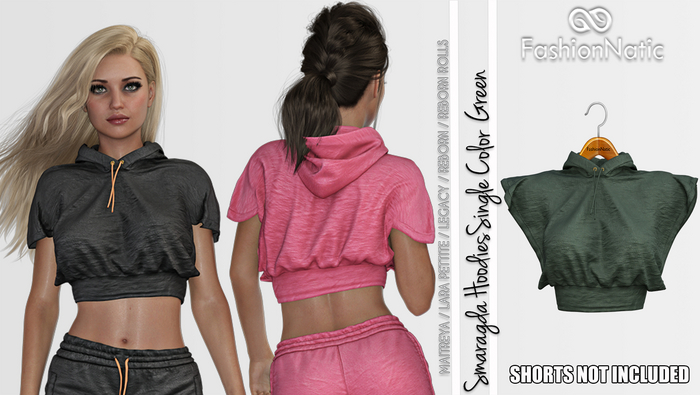 Smaragda Hoodie Green - Maitreya Petite Legacy Reborn - FashionNatic