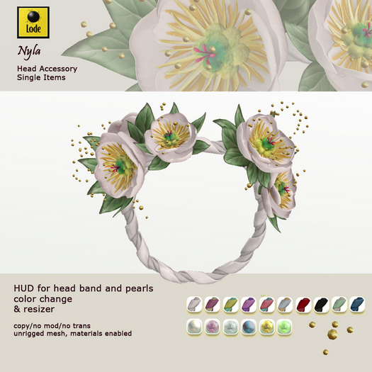 *LODE* Head Accessory - Nyla [white]
