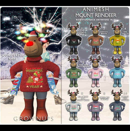 1 DUST - Animesh Mount Reindeer - Wonderful RARE