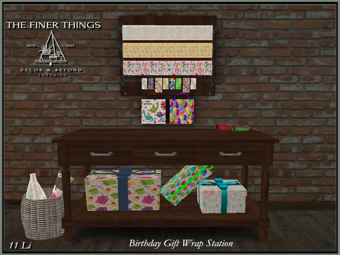 Birthday  Gift Wrap Station 