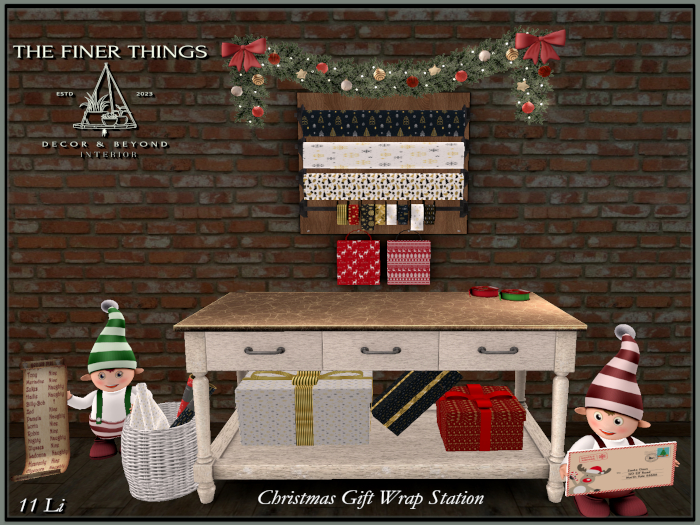 Christmas Gift Wrap Station 