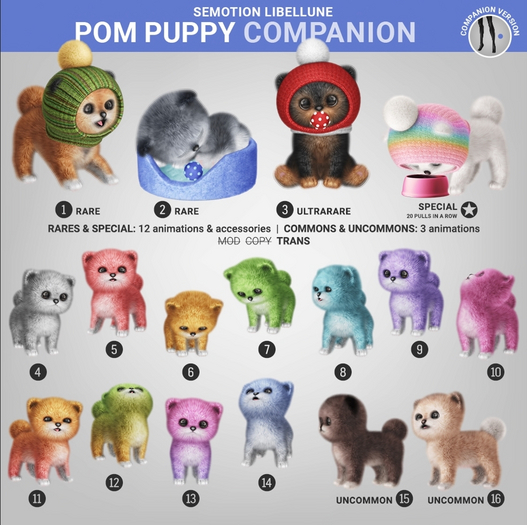 SEmotion Libellune Pom Puppy Companion RARE 01