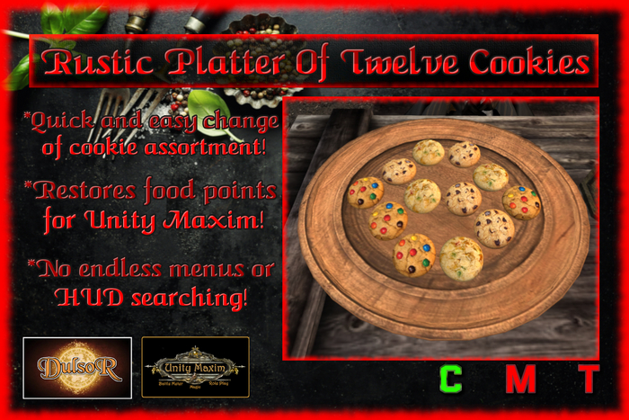 ~DuLSor~ Rustic Platter Of Twelve Cookies
