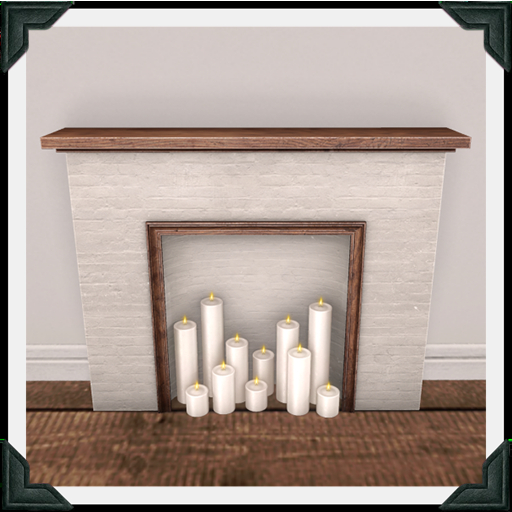 floorplan. candle fireplace / brick [box]