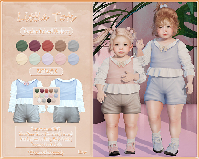 {Little Tots} Sophie School Uniform - FATPACK