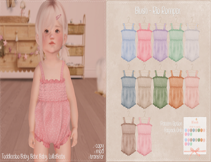 Blush. Rio Romper - Cotton {Add}