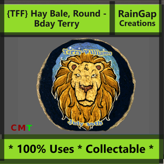 {TFF} Hay Bale, Round - Bday Terry ACTUAL ITEM