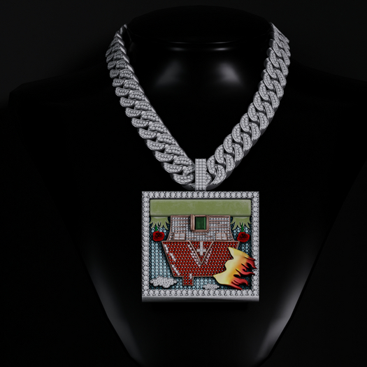 PACO- " BURNING CHURCH " ICE+PENDANT