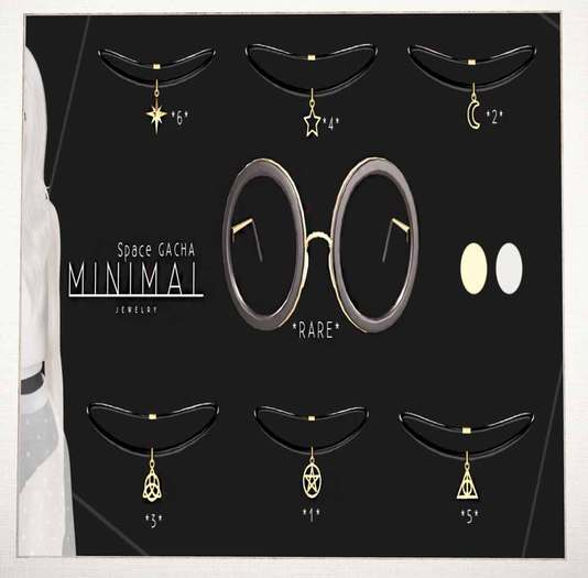 MINIMAL - Space Necklace *3* Gold