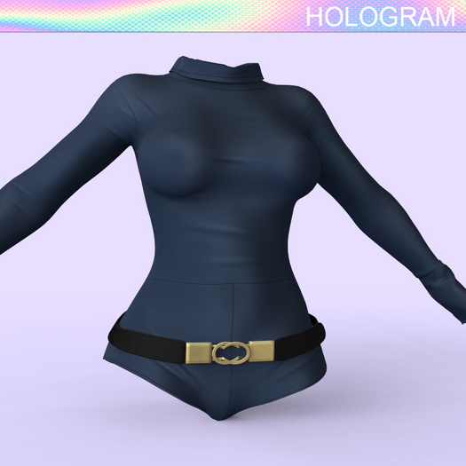 Navy Belt Body Suit