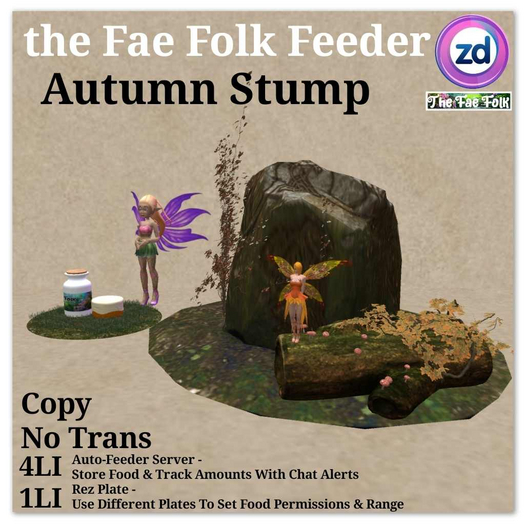 *ZD* Fae Folk Feeder - Autumn Stump