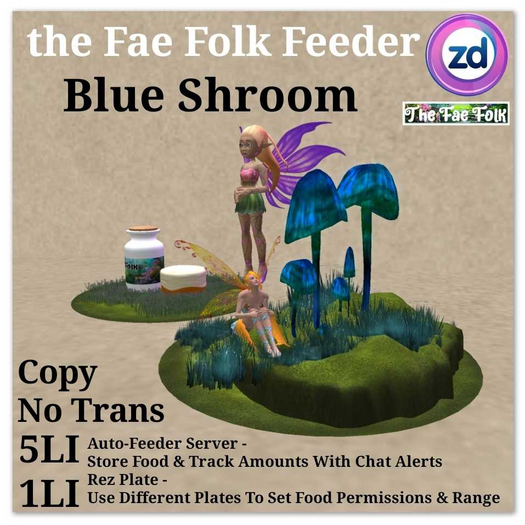 *ZD* Fae Folk Feeder - Blue Shroom