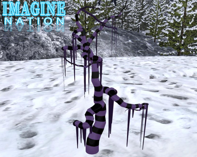 Imagine Nightmare Striped Tree black purple