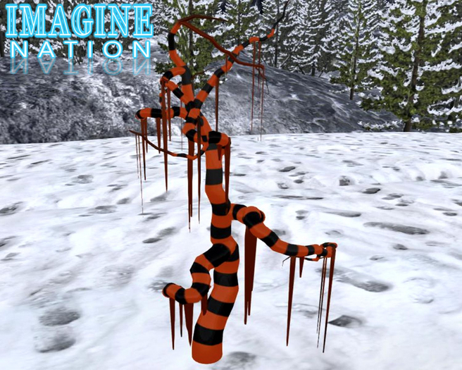 Imagine Nightmare Striped Tree orange black