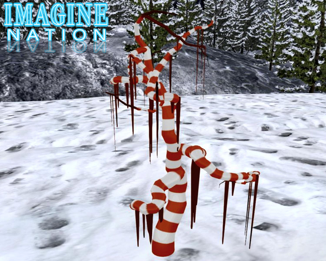 Imagine Nightmare Striped Tree orange white