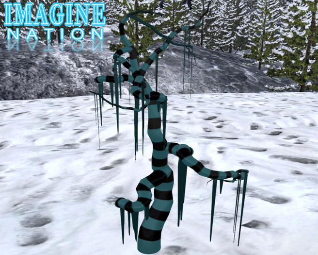 Imagine Nightmare Striped Tree teal black