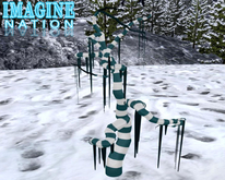 Imagine Nightmare Striped Tree teal white
