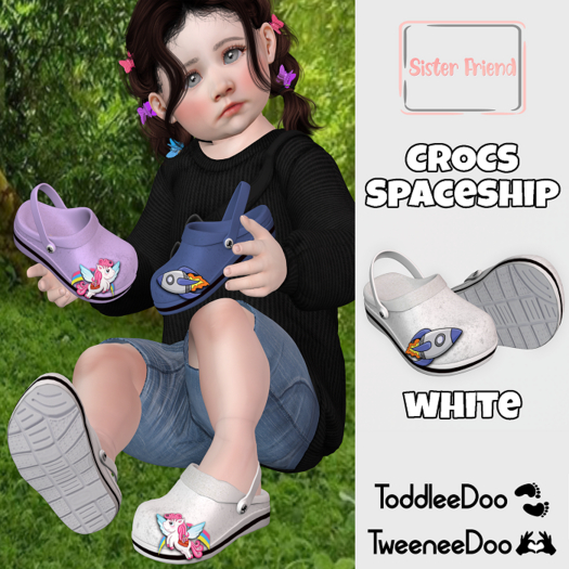 SF Crocs Spaceship - White