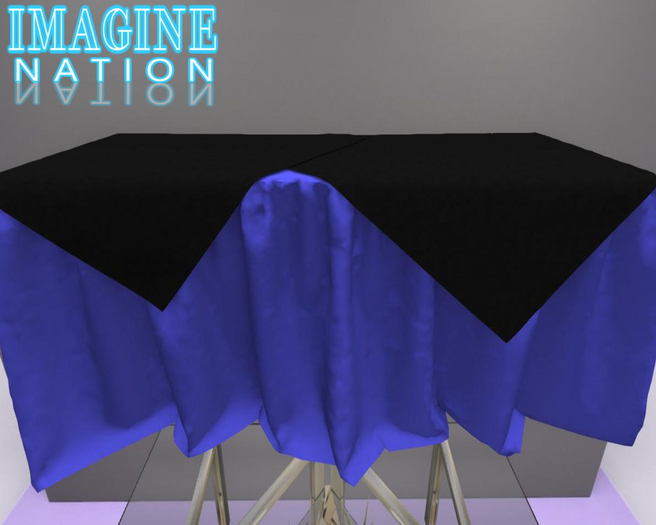 Imagine Black & Purple Buffet Table