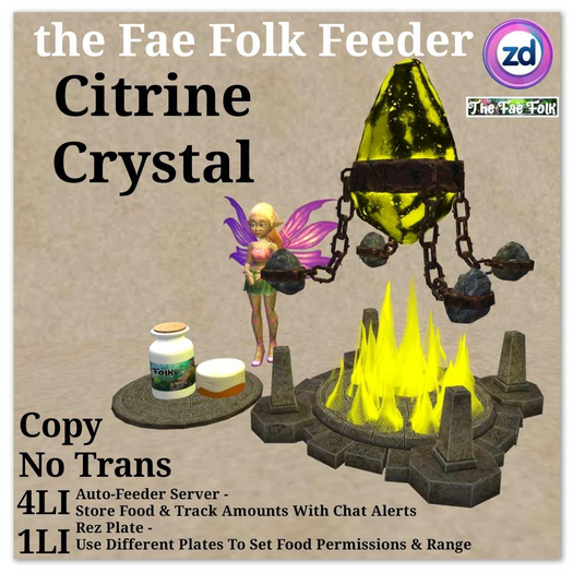 *ZD* Fae Folk Feeder - Citrine Crystal
