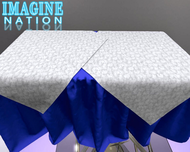 Imagine White & Purple Buffet Table