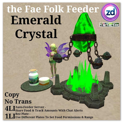 *ZD* Fae Folk Feeder - Emerald Crystal