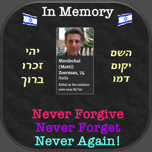 !In Memory (October 7, 2023 War) Civilians Killied 036 Box