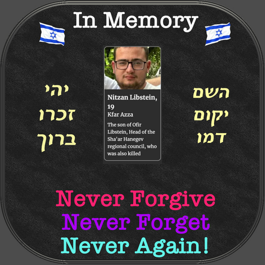 !In Memory (October 7, 2023 War) Civilians Killied 038 Box