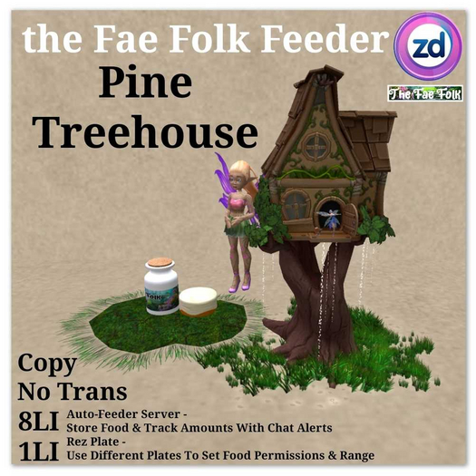 *ZD* Fae Folk Feeder - Pine Treehouse