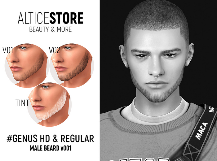 Second Life Marketplace - DEMO [ALTICE] GENUS BEARD - v001 (GENUS HD ...
