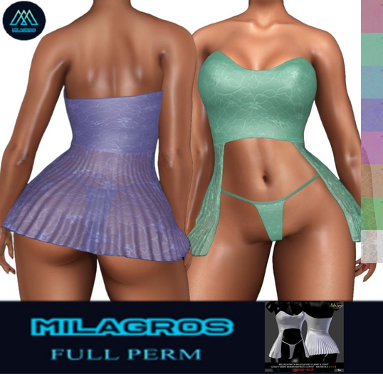 ::MILAGROS::[SHINE FULL PERM]  DRESS + SLIP NIA TEXTURE