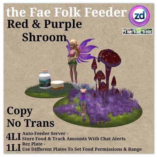 *ZD* Fae Folk Feeder - Red & Purple Shroom